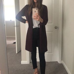 J Crew open front knee length cardigan